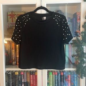 PEARL DETAIL H&M TOP SIZE L